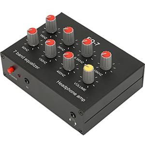 Jectse Equalizzatore Audio a 7 Bande Equalizzatore Audio per Auto da 12 DB con Interfaccia da 3 5 Mm Equalizzatore Digitale a Doppio Canale da 60-400 Hz 1-15 KHz per il Controllo del