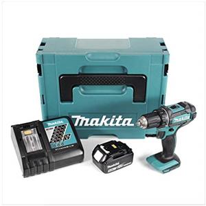 Makita DDF 482 RT1J - Trapano avvitatore a batteria, 18 V, 62 Nm, 1 batteria da 5,0 Ah + caricatore in Makpac 2