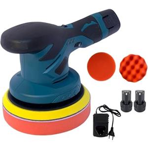 DISCORAMA LUCIDATRICE ROTORBITALE CON DOPPIA BATTERIA 12V 6 VELOCITÀ LEVIGATRICE PER AUTO