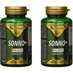 Eurosup Sonno + 60 compresse (pack 2 pezzi) - valeriana melatonina escolzia tiglio passiflora- Formula per dormire potente