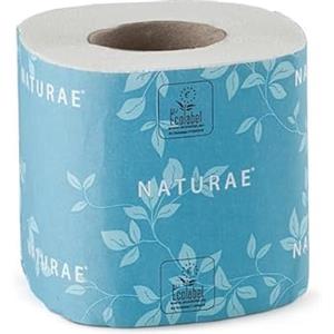 NATURAE® CARTA IGIENICA FASCETTATA EASY 2 VELI IN PURA CELLULOSA ECOLABEL 5104T - balla con 8 confezioni da 12 rotoli
