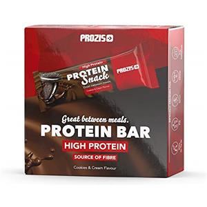 Prozis Protein Snack 30 g Biscotto e Crema, Barretta Proteica, Ottima per i tuoi Obiettivi Fitness, Favorisce lo Sviluppo Muscolare, Confezione da 6 Pezzi