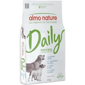 Almo Nature Daily - Crocchette per Cani Adulti - Gusto Tonno e Riso - Cibo Secco Completo e Bilanciato - Sacco da 12 kg