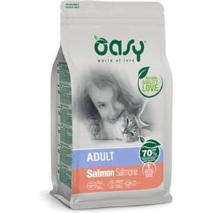 Generico Oasy Gatto Adult Salmone 1,5kg, alimento completo per gatti Adulti, 1,5kg.