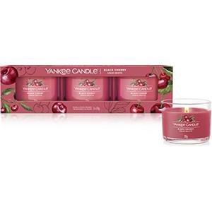 Yankee Candle set di candele profumate in confezione regalo | Candele votive con fragranza Black Cherry | Miscela di cera di soia | 3 pezzi