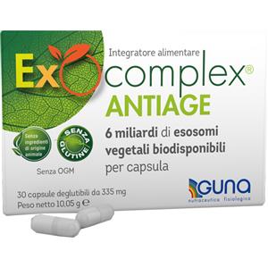 GUNA SpA Exocomplex Antiage Guna 30 Capsule - Integratore con Esosomi Vegetali Biodisponibili