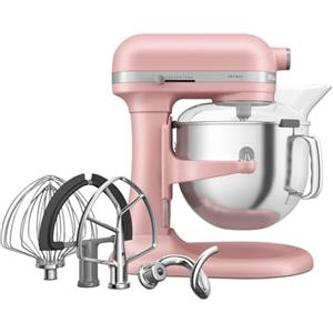 KitchenAid Robot da Cucina - Artisan - Robot da cucina multifunzione con ciotola sollevabile - Con 5 accessori in acciaio inox - 6,6L - Dried rose
