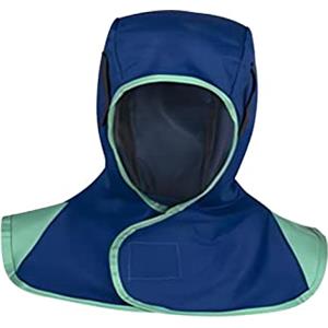 Perfeclan Cappuccio di saldatura protettivo completo Lavabile Regolabile Ignifugo Riutilizzabile Antipolvere per saldatore Saldatura Maschera a pieno facciale, Blu