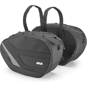 Givi Coppia di Borse Laterali Espandibili 18-25L con Cinghie e Sacca Impermeabile