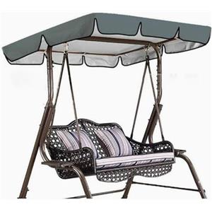 MPYEKP Tetto di Ricambio per Altalena da Giardino, Tessuto Oxford 210D Impermeabile Copertura Altalena 4 Posti, Telo Protettivo per Dondolo da Giardino anti-UV, Resistente allo Strappo(Gray,249*185*18cm)
