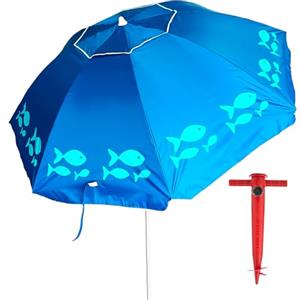 Pincho Ombrellone da spiaggia antivento, 200 cm,grande ombrellone, tetto di ventilazione, protezione UV 50, materiali di qualità, la struttura in alluminio resistente, 8 stecche in fibra di vetro.