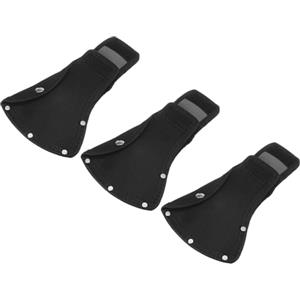 M METERXITY 3-Pezzi Fodero per Accetta, Fodero per Accetta 1,32LB, Copritesta Ascia a Doppio Scatto Portatile per Escursioni Aperto/Lavori Aperto Protettore Lama Accetta Copertura [Nero]
