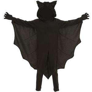 HEONSATI Vestito Pipistrello Bambino Tutine Da Carnevale Bambino Cosplay Tuta Di Halloween Baby Manica Del Pipistrello Pagliaccetto Per Bambini Con Cappello Costume Bimbo Bimba Scheletro Stampa