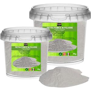 Generico Polvere fine Pietra Pomice Superiore Esfoliante Naturale Scrub Corpo vaso con tappo Pura al 100% - 500 Gr Prodotto Perfetto per Cosmetici e per lo SCRUB (500 Grammi)