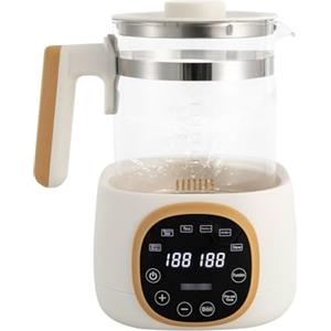 SailorMoon Bollitore con regolazione della temperatura, scaldabiberon, capacità 1,3 l, 600 W, bollitore per bambini, con termostato 72 ore e funzione memoria, 15 x 11 cm, fornello per alimenti per bambini, tè e