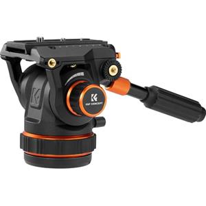 K&F Concept Testa Idraulica per Treppiede BV60, Testa Fluida per Videocamera con Panoramico a 360° e Piastra a Sgancio Rapido Doppia Modalità, Compatibile con Fotocamera Reflex, Carico Massimo di 10kg