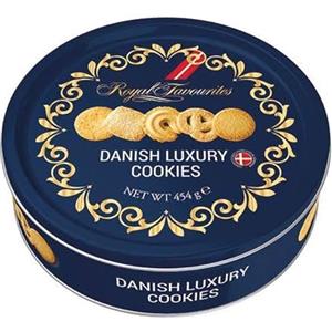 CAIYA Royal Favourites Danish Luxury Cookies Biscotti Danesi in Latta 454g