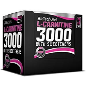BioTechUSA L-Carnitine 3000 - Fiale da 25 ml al gusto Limone, 20 ampolle, Coadiuvante nel metabolismo dei grassi