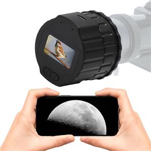 Plyisty Oculare Elettronico WiFi, Fotocamera Telescopica Digitale da 16 MP, Video 1920x1080P, Display IPS da 1,5 Pollici, Visualizzazione del Telefono, Oculare Wireless per Telescopio da