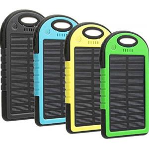 Sgerste energia solare Power Bank di 5000 mAh Solar Power Bank Dual 2 USB portatile impermeabile del caricatore 1 a
