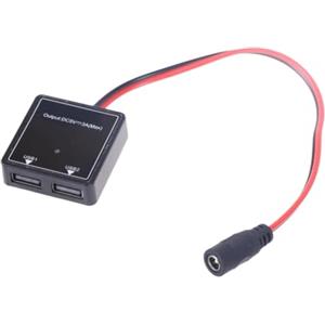 YUGSHNKFC Caricatore USB per Auto da 6V-30V a 5V3A DC5521 a Due Porte USB Adattatore Alimentazione a Ricarica Rapida per Telefono per Auto Adattatore Alimentazione a Pannello Solare Universale