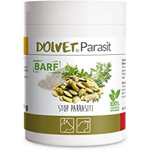 Dolfos - Dolvet Parasit BARF cani gatti. Dolvet Parasit Vermifugo per Cani e Gatti 70 grammi, Formulazione naturale sverminante, Combatte i Parassiti e Vermi dell'Intestino - Linea BARF