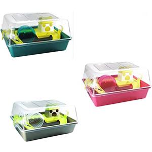 2gr Gabbia per Criceti Piccoli Roditori Completa di Accessori Box Maisonette