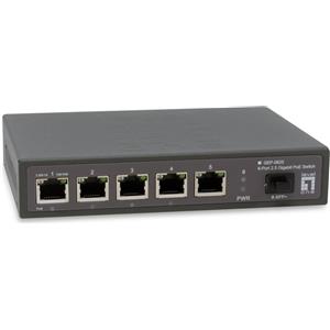LevelOne GEP-0625 - Switch PoE 6 Porte 2.5GbE con 5 Porte PoE e Uplink 10G