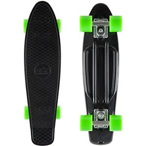 BIKESTAR STAR-SKATEBOARDS® Vintage Cruiser Board; Edizione 22ª Diamante Categoria; Diabolico Nero & Geco Verde