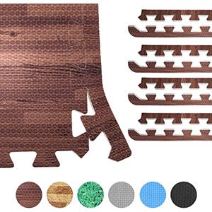 GORILLA SPORTS® Bordi per Tappeto da Fitness - 8 Pezzi, 60cm lungo, Spessore 1,2cm, Schiuma EVA, Antiscivolo, Colore a Scelta - Tappetino, Materassino per Palestra, ad Incastro, Tappetini Puzzle