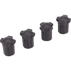 Vasiumic 4 gambe per sedia da campeggio per sedie pieghevoli e sedie lunari, 13 mm, in gomma, compatibili con tavoli da campeggio, nero