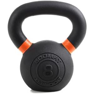BOOMFIT Kettlebell 4-24 kg in Ghisa | Pesi Palestra Kettlebell Professionali | Pesa Russa Ghiria per Allenamento Forza e Cross Training | Attrezzatura Fitness Casa e Box per Uomo e Donna (8 Kg)