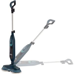 Ariete 4178 Dual Scrub Steam, Scopa a vapore con panni rotanti, 1200W, Serbatoio 400cc, 2 velocità, 4 panni, Blu