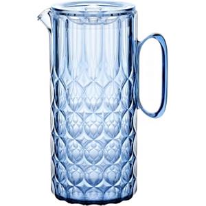Guzzini - Vanity, Caraffa con coperchio in Bio-based SAN e Bio-based SMMA (Blu denim)