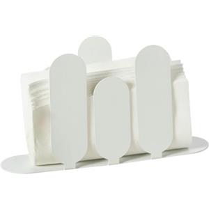 Arti & Mestieri Portatovaglioli Verticale Park in Ferro Bianco Marmo - Design Elegante 24x6x13 cm