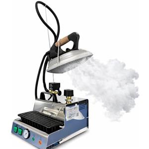 BATTISTELLA Vaporino Maxi Inox PRO - Generatore di Vapore Professionale con Ferro da Stiro, Caldaia in Acciaio Inox 2,3L, Suola in Teflon Anti-Lucido, Made in Italy