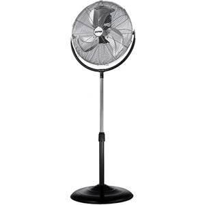 Generico Zephir Ventilatore a piantana Acciaio Cromato/nero Pala 50 cm 3 velocità 3 pale altezza regolabile max 150cm potenza 120W