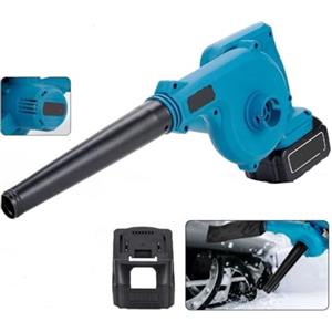 Generico Soffiatore a batteria,aspiratore elettrico con sacco di raccolta e cannello, per aspirare e soffiare foglie,polvere e pulizia del giardino,aspirapolvere 2 in 1