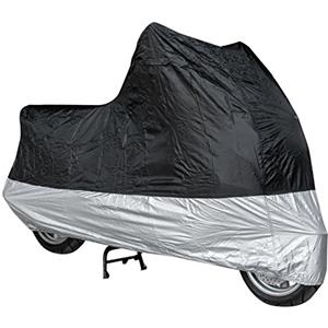A-Pro Telo Copri Moto Scooter Naked Customo Impermeabile PVC Universale Argento Nero