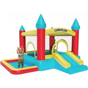 GIODICART Grande Castello Gonfiabile per Bambini con Scivolo e Piscina - Divertimento Sicuro e Immaginativo