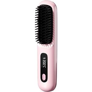 Qukoielly Spazzola Termica per Capelli | Styler Asciugacapelli Volumizzante - Spazzola Elettrica Senza Fili Con 3 Livelli Regolabili Schermo Touch Per Styling Donne Ragazze Casa Viaggio Volume
