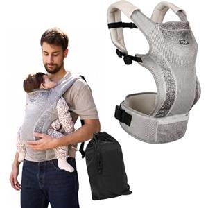 MS BabyWorld - Kanguro Four Seasons - Fascia porta bebé elastica ed ergonomica | Facile da usare | Regolabile | Multiuso | Fino a 15 kg | Baby Shower | Peso distribuito su spalle e schiena