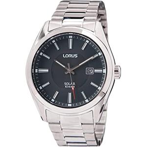 Seiko Lorus Orologio da uomo solare in acciaio inox con cinturino in metallo RX333AX9, multicolore, misura unica, Bracciale