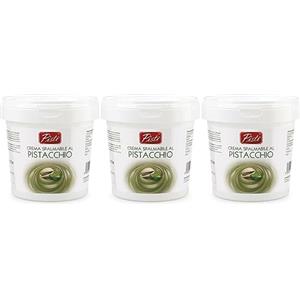 Pistì - Crema Spalmabile al Pistacchio - Con Pistacchi Verdi Selezionati, Lavorazione Artigianale, 100% Naturale - 3 Vasetti da 1 kg