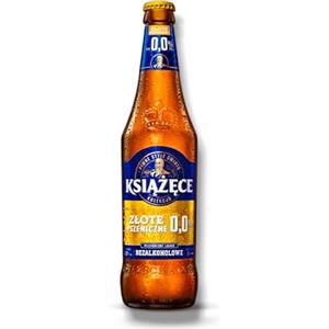 Bier Ksiazece Zlote Pszeniczne Birra 6 x 0,5 l - Birra di grano analcolica 0,0% vol. dalla Polonia - Con coperchio di birra Berlino