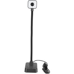 Asixxsix Fotocamera per Documenti USB 4K, Inversione e luminosità 'immagine Regolabili, Fotocamera per Documenti Pieghevole da 30 Fps, Plug & Play, Doppio Microfono, per Conferenze Web