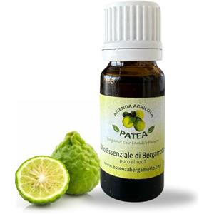 VAL D'ESARO Olio essenziale di bergamotto 100% puro - Uso alimentare per dolci, tisane, aromaterapia - origine calabria 10ml