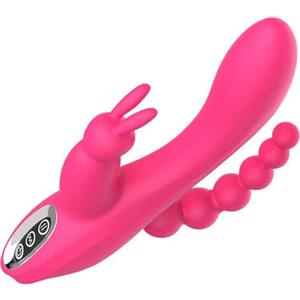 Generic Vibratore Potenti vibratori del coniglio 3 in 1 Per Donna Massaggio del clitoride Spina anale Giocattoli del sesso Per Adulti Massaggio del punto G Donne Masturbatore