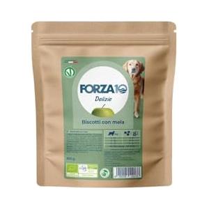 Generico Forza 10 Biscotti Cane Delizie Bio Mela, snack per cani adulti di tutte le taglie e razze, contribuisce alla buona salute del cavo orale, dei denti e delle gengive. | 3 confezioni da 300 grammi l'una.