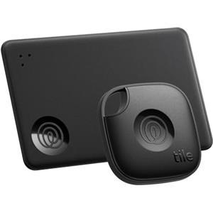 Life360 Tile by Life360 Starter Pack - Localizzatori, cerca oggetti e tracker Bluetooth per chiavi, portafogli e altro. Compatibile con iOS e Android. Trova telefono. Pacchetto da 2 (Mate/Slim nero)